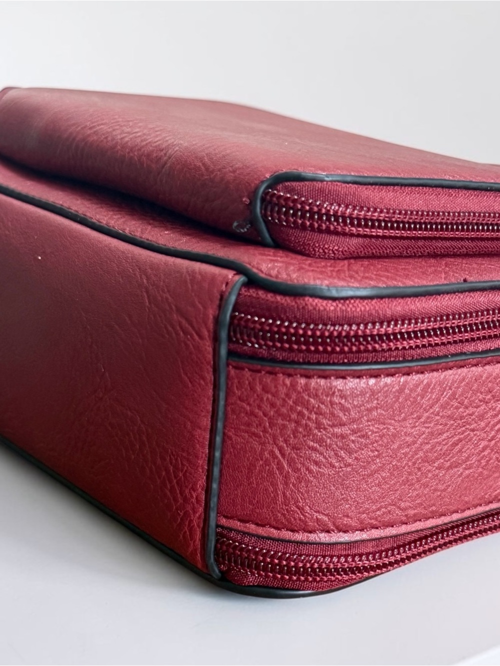 NWT K. Carroll Kelsey Red Vegan Leather Crossbody Bag! NEW! - Picture 5 of 11